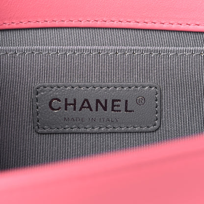 Chanel Lambskin Chevron Quilted Medium Boy Flap Pink 6 of 9