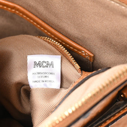 MCM Visetos Medium Crossbody Pouch Cognac 7 of 12