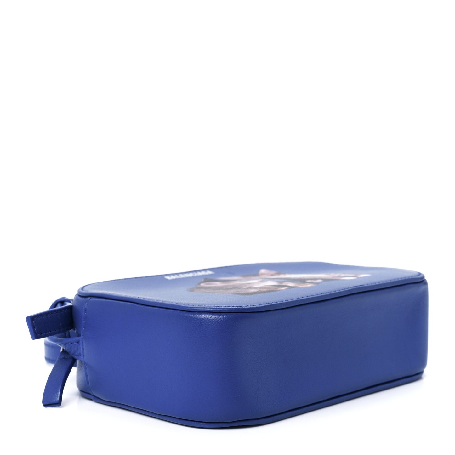 Smooth Calfskin Kittens Logo XS Everyday Camera Bag Electric Blue White