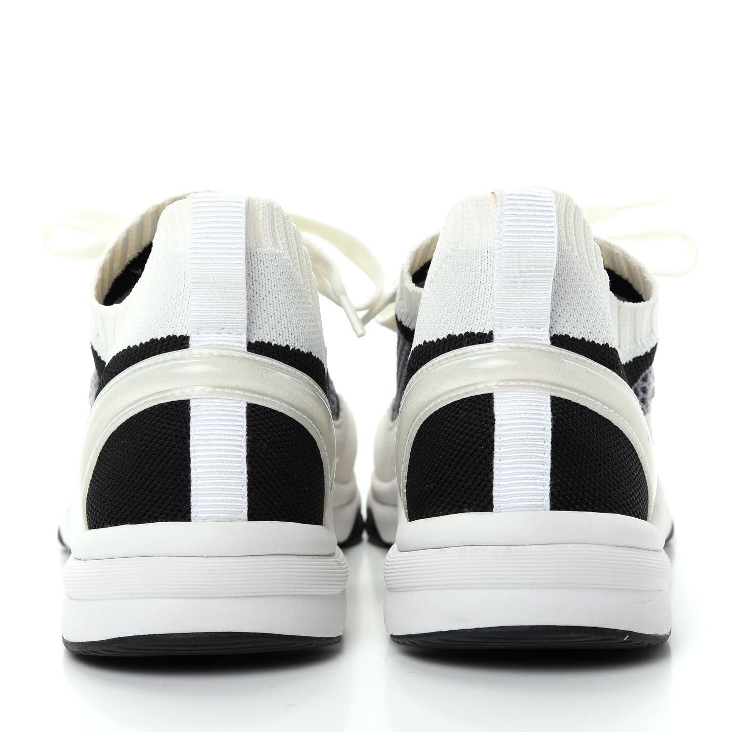 Fabric Suede Calfskin Stretch CC Sneakers 40 Beige Black