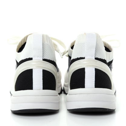 Chanel Fabric Suede Calfskin Stretch CC Sneakers 40 Beige Black 7 of 9