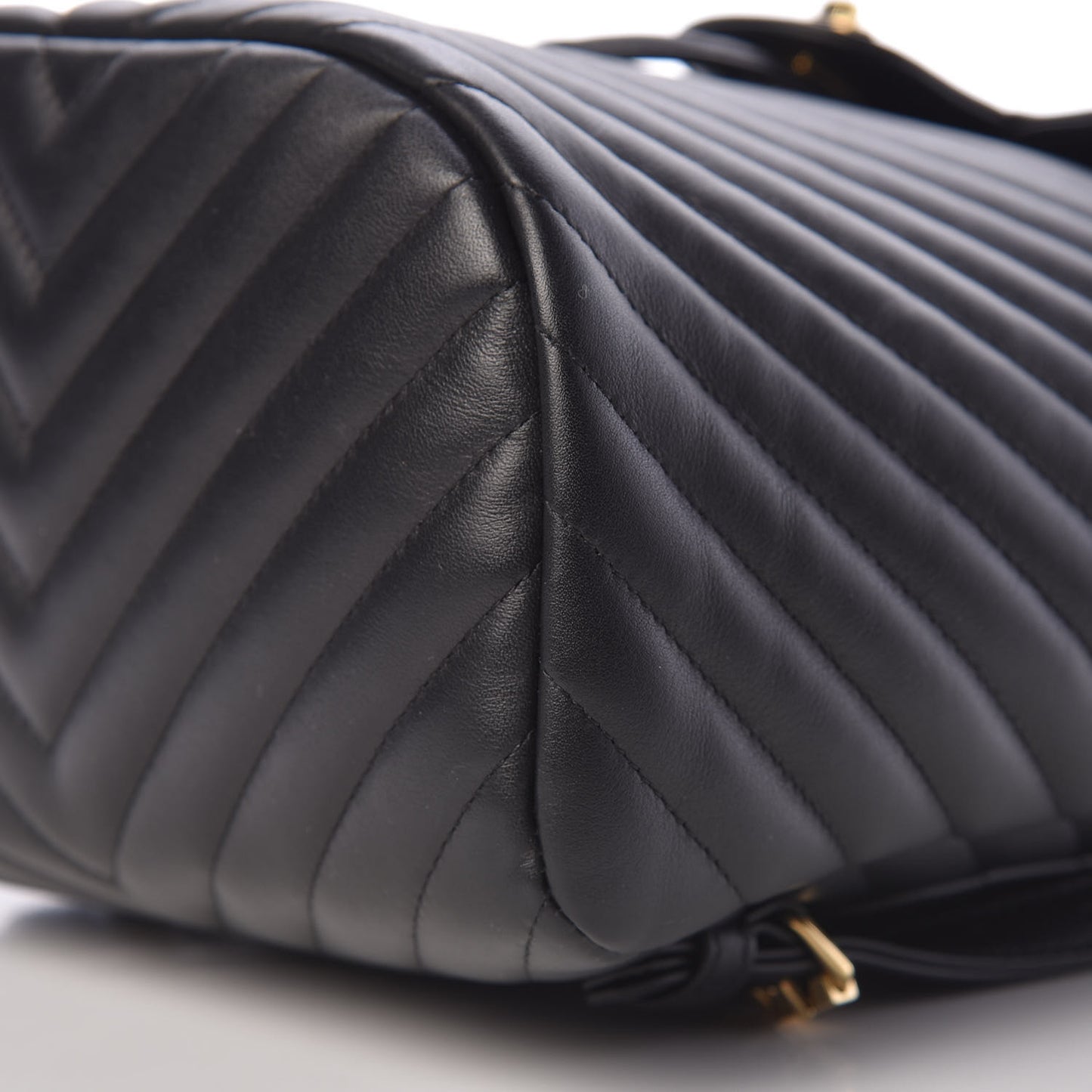 Calfskin Chevron Quilted Small Urban Spirit Backpack Black