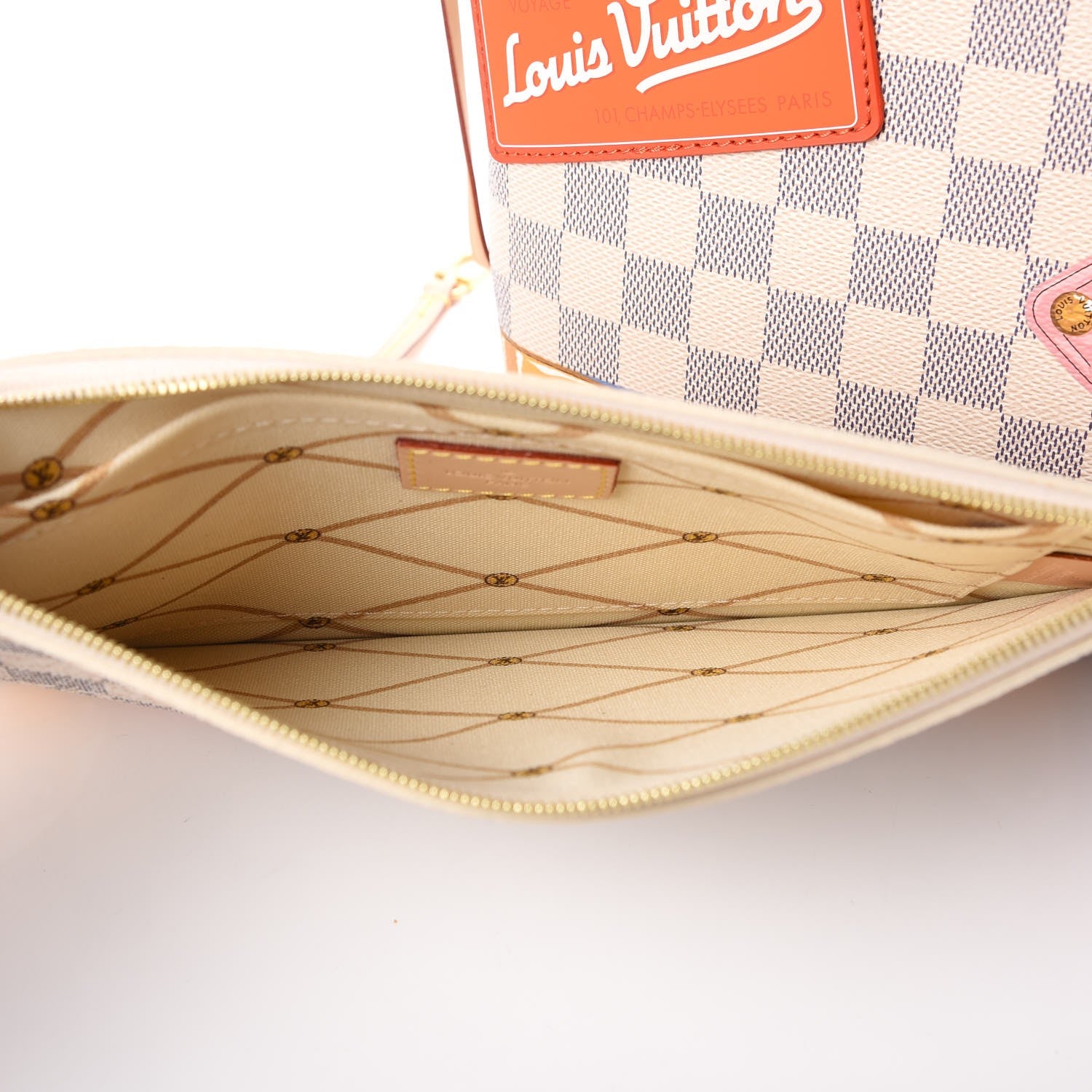 Louis Vuitton Damier Azur Summer Trunks Neo Neverfull MM 12 of 13