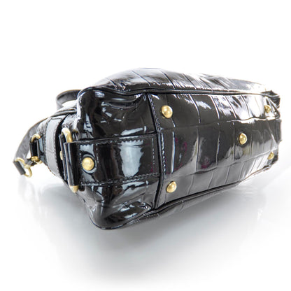 Saint Laurent Patent Croc Muse Messenger Black 5 of 8
