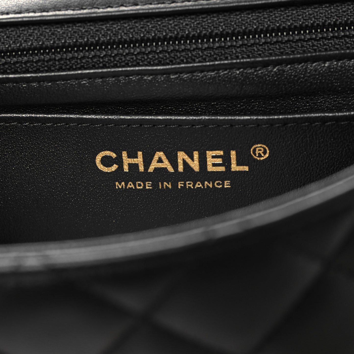 Lambskin Quilted Mini Rectangular Flap Black