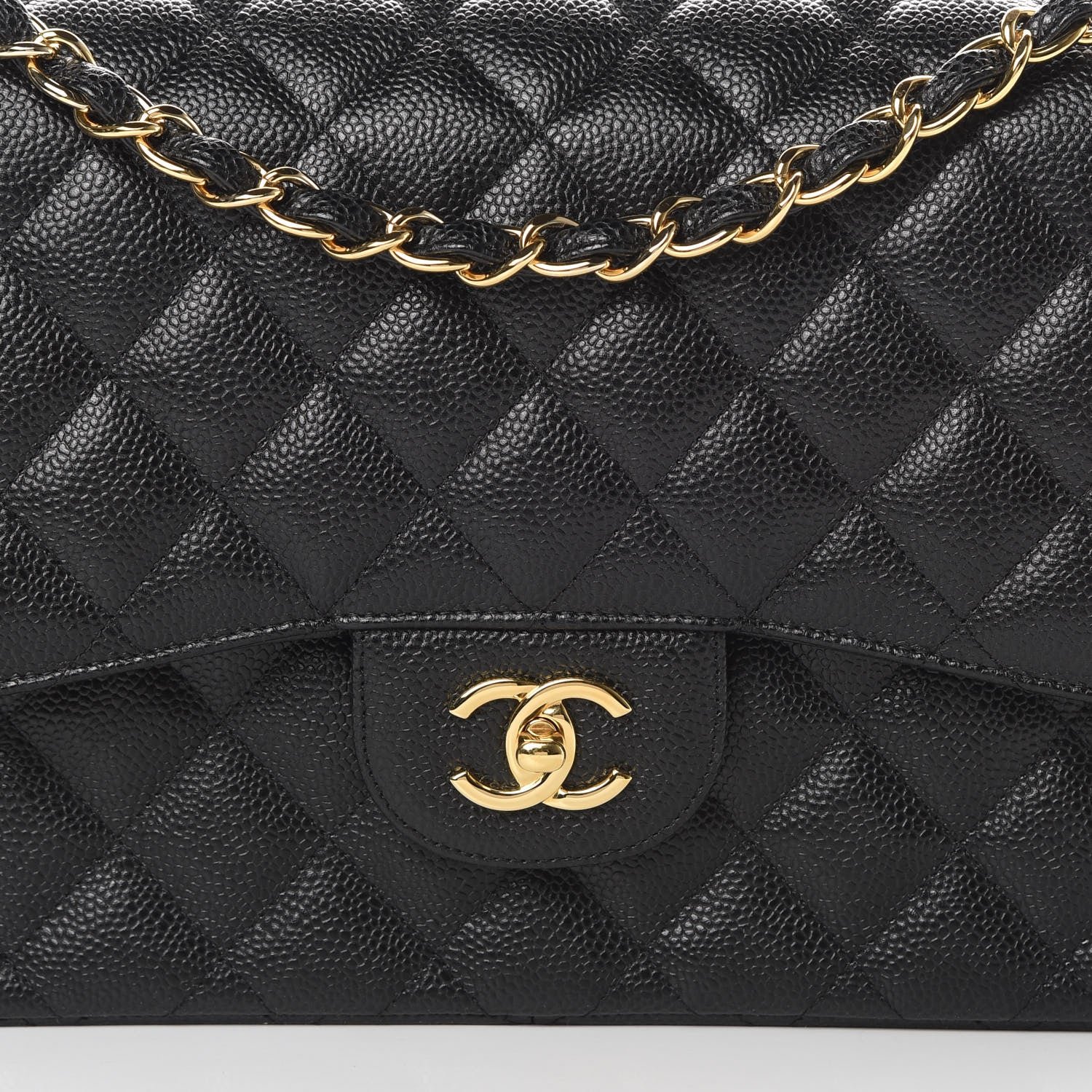 Chanel Caviar Quilted Jumbo Double Flap Black 8 of 12