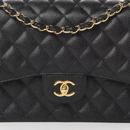 Chanel Caviar Quilted Jumbo Double Flap Black 8 of 12