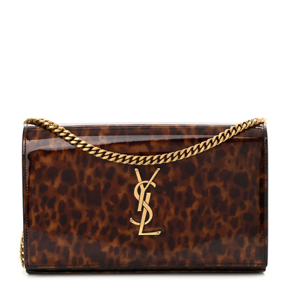 Saint Laurent Patent Monogram Chain Wallet Tortoiseshell 1 of 11