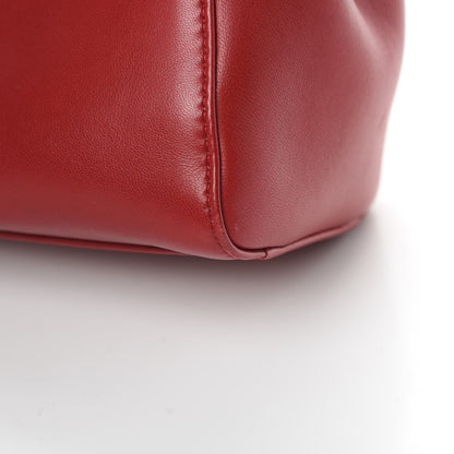 Fendi Nappa Elaphe Monster Eyes Mini Peekaboo Iconic Satchel Ruby Bois de Rose Natural 15 of 18