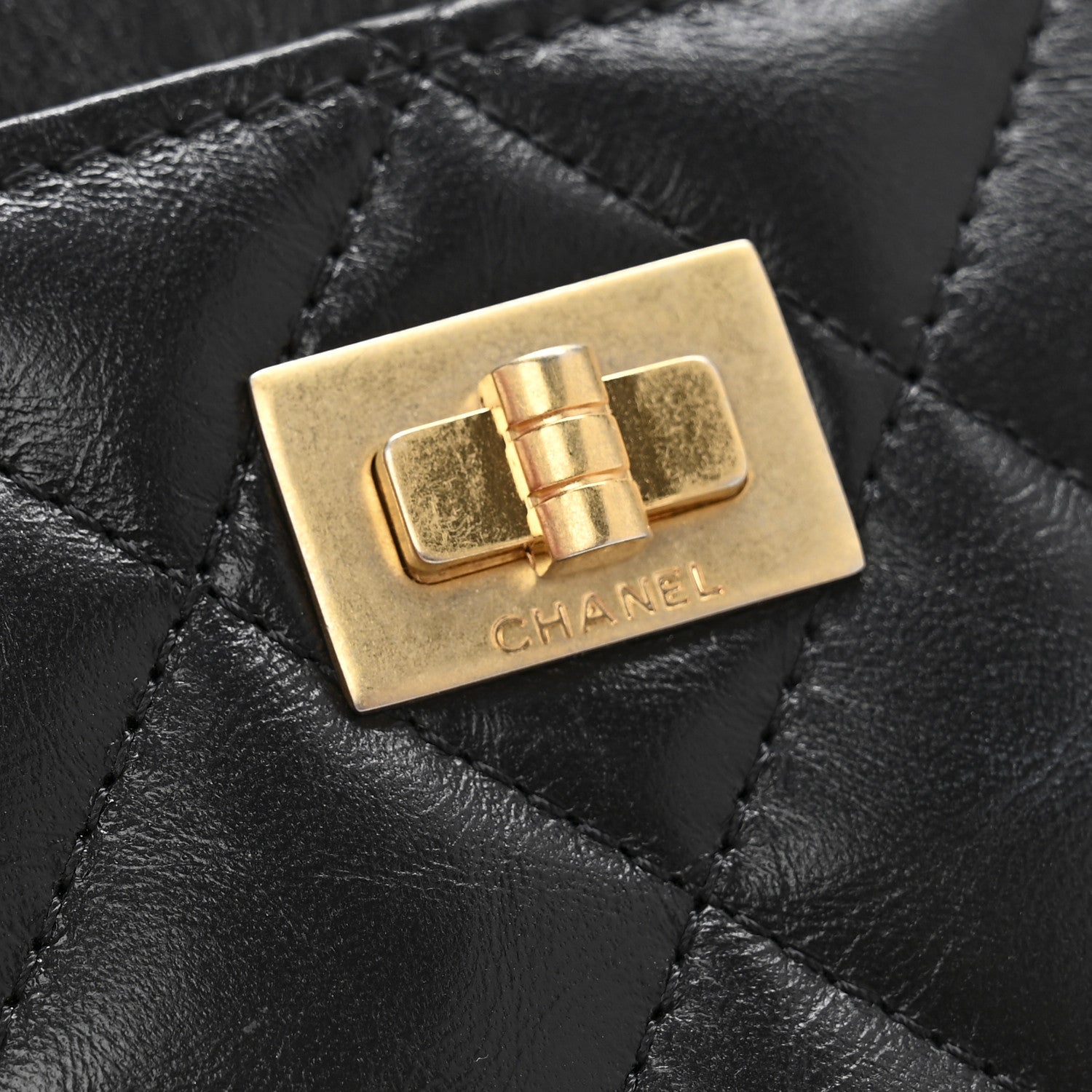 Chanel Aged Calfskin Quilted Reissue Card Holder Black 9 of 12