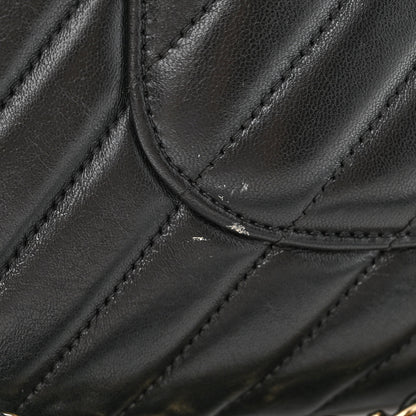 Chanel Lambskin Chevron Quilted Small Trendy CC Dual Handle Flap Bag Black 11 of 12