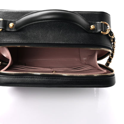Chanel Caviar Quilted Large CC Filigree Vanity Case Black 5 of 9