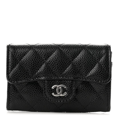 Chanel Caviar Quilted Flap Card Holder Wallet Black 1 of 8