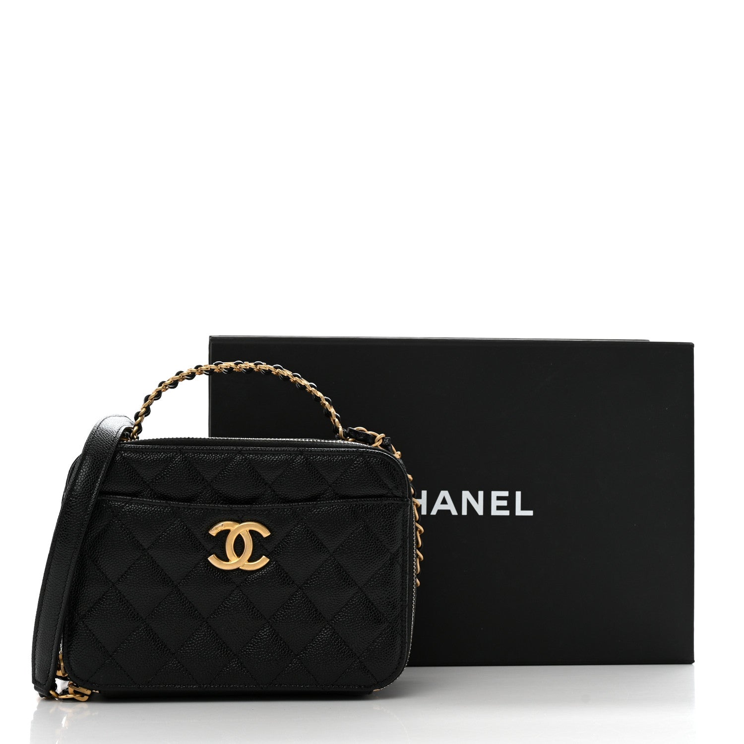 Chanel Caviar Quilted Small Pick Me Up Vanity Case Black 14 of 14