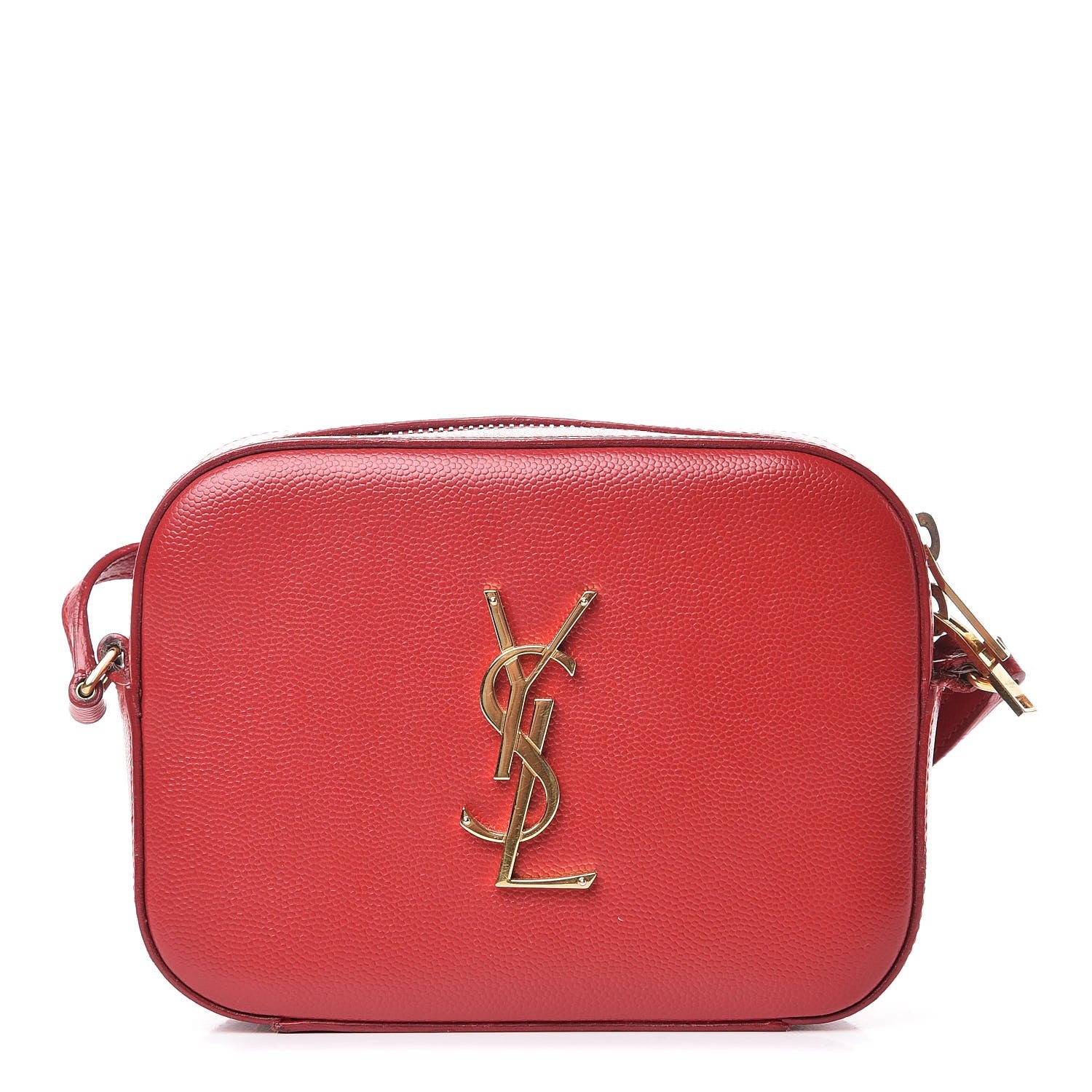 Saint Laurent Grain De Poudre Small Classic Monogram Camera Bag New Red 1 of 9