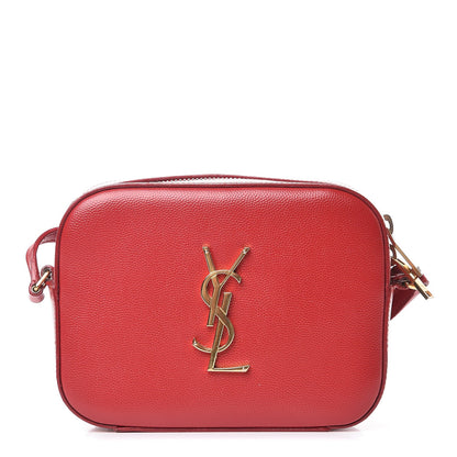 Saint Laurent Grain De Poudre Small Classic Monogram Camera Bag New Red 1 of 9
