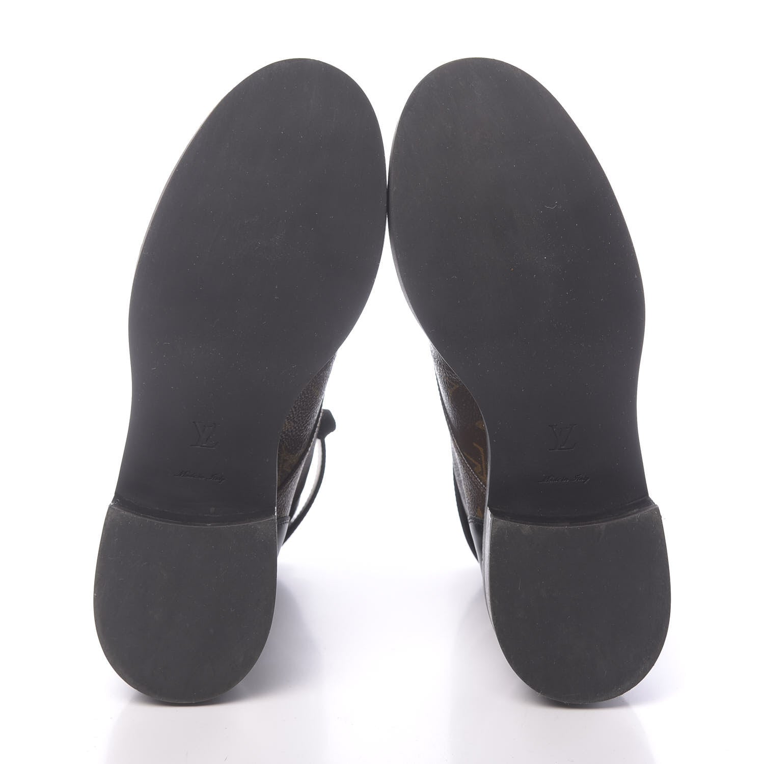 Louis Vuitton Calfskin Monogram Wonderland Flat Ranger Boots 40 Black 5 of 10