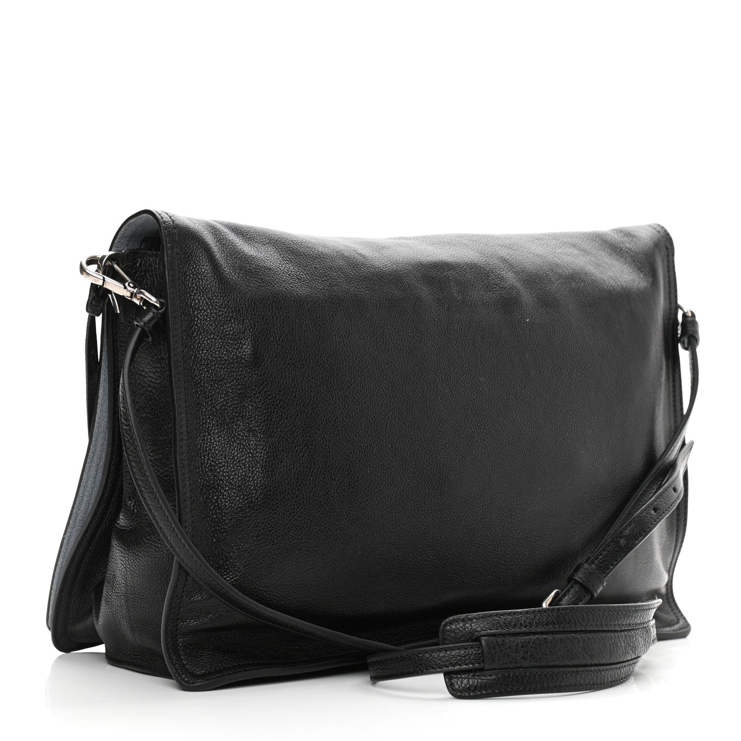 Prada Glace Calf Etiquette Flap Black Astrale 3 of 10