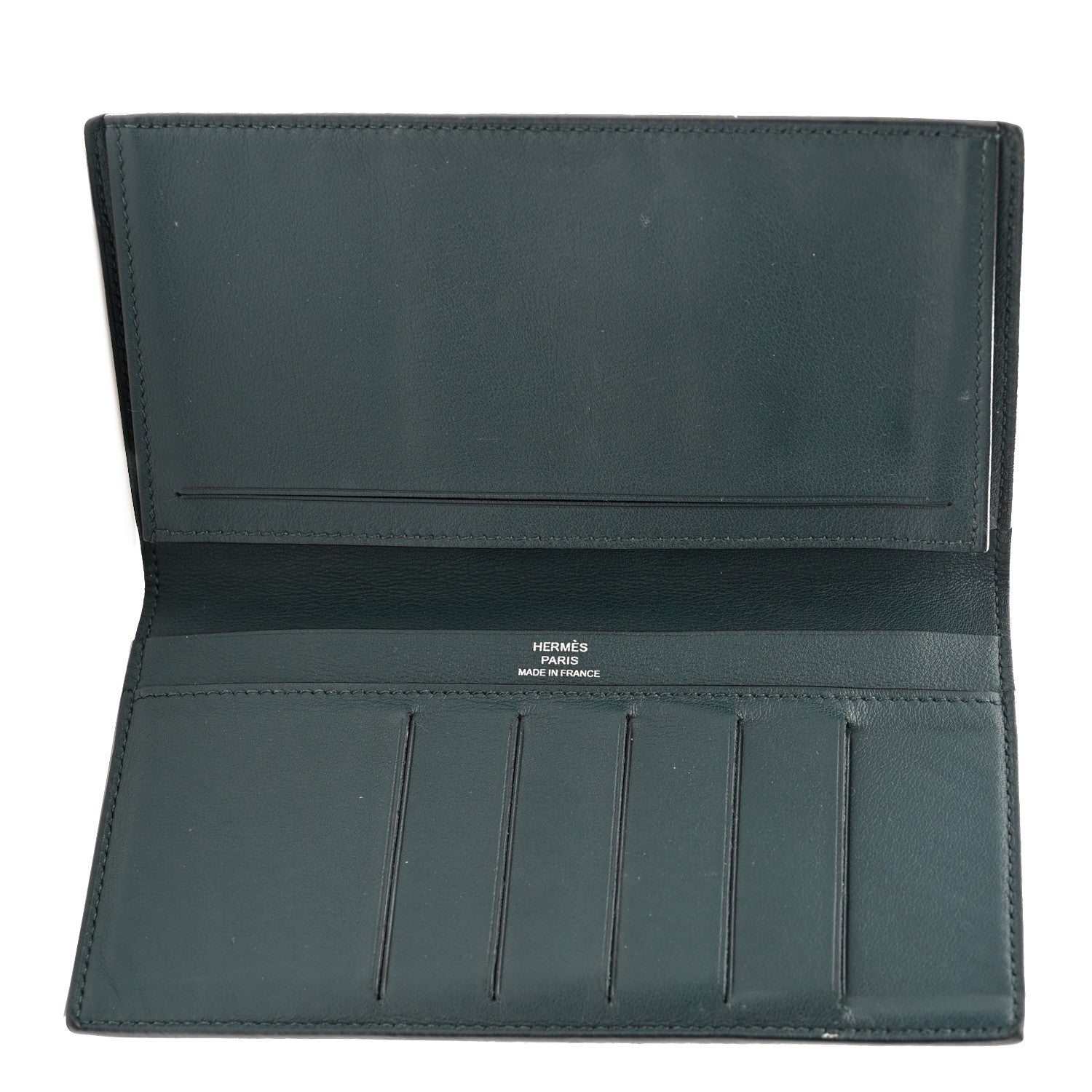 Hermes Evercolor Citizen Twill Long Wallet Vert De Gris 6 of 9