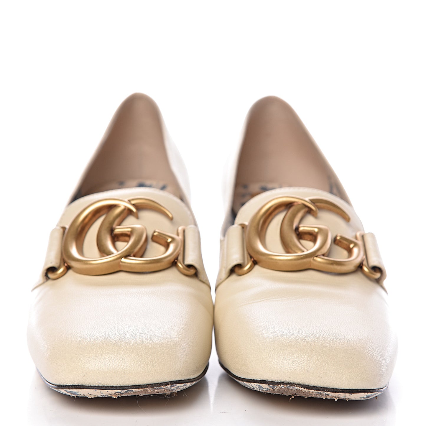 Malaga Kid GG Victoire 55mm Loafer Pumps 37 Vintage White