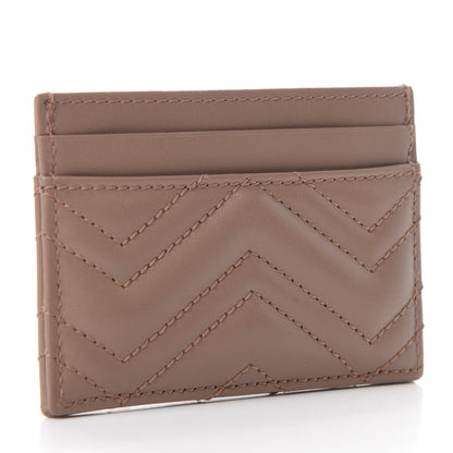 Gucci Calfskin Matelasse GG Marmont Card Holder Porcelain Rose 3 of 7