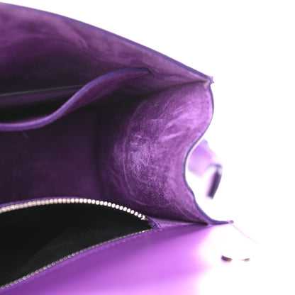 Saint Laurent Smooth Calfskin Carre Satchel Purple 9 of 9