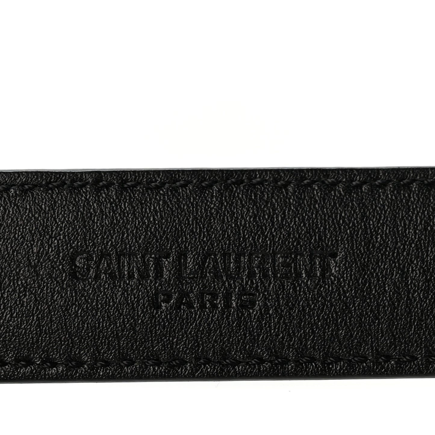 Suede Monogram Cassandre Extra Thin Square Buckle Belt 80 32 Black