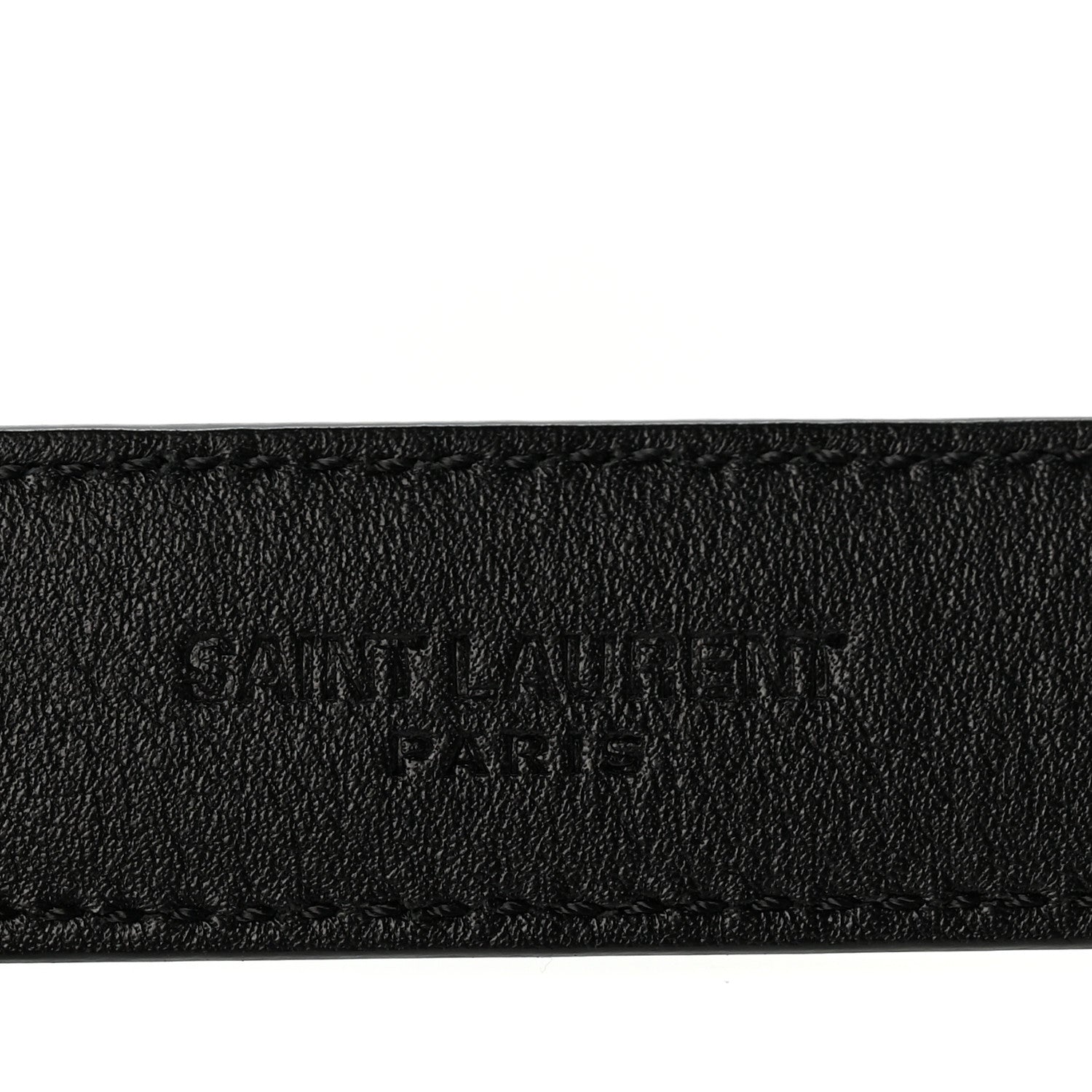 Saint Laurent Suede Monogram Cassandre Extra Thin Square Buckle Belt 80 32 Black 5 of 8
