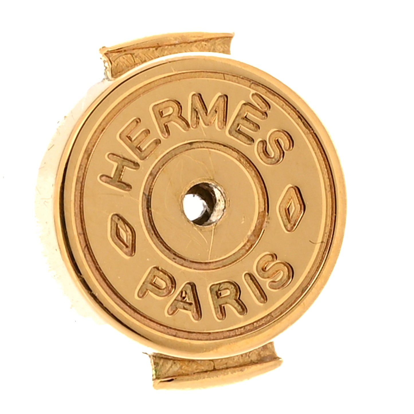 Gold Lacquered Cage d'H Earrings Anemone