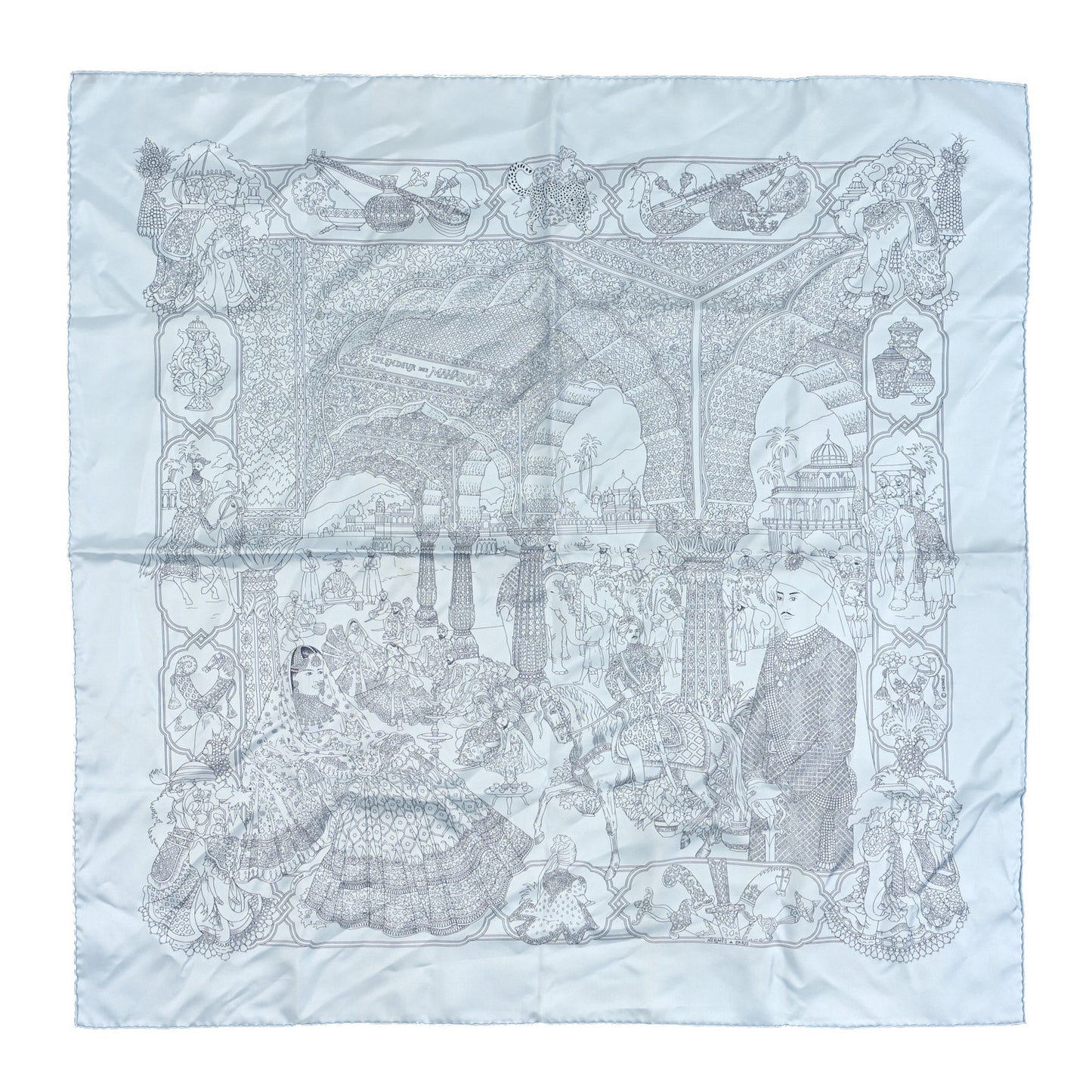 Silk Splendeur Des Maharajas Scarf 90
