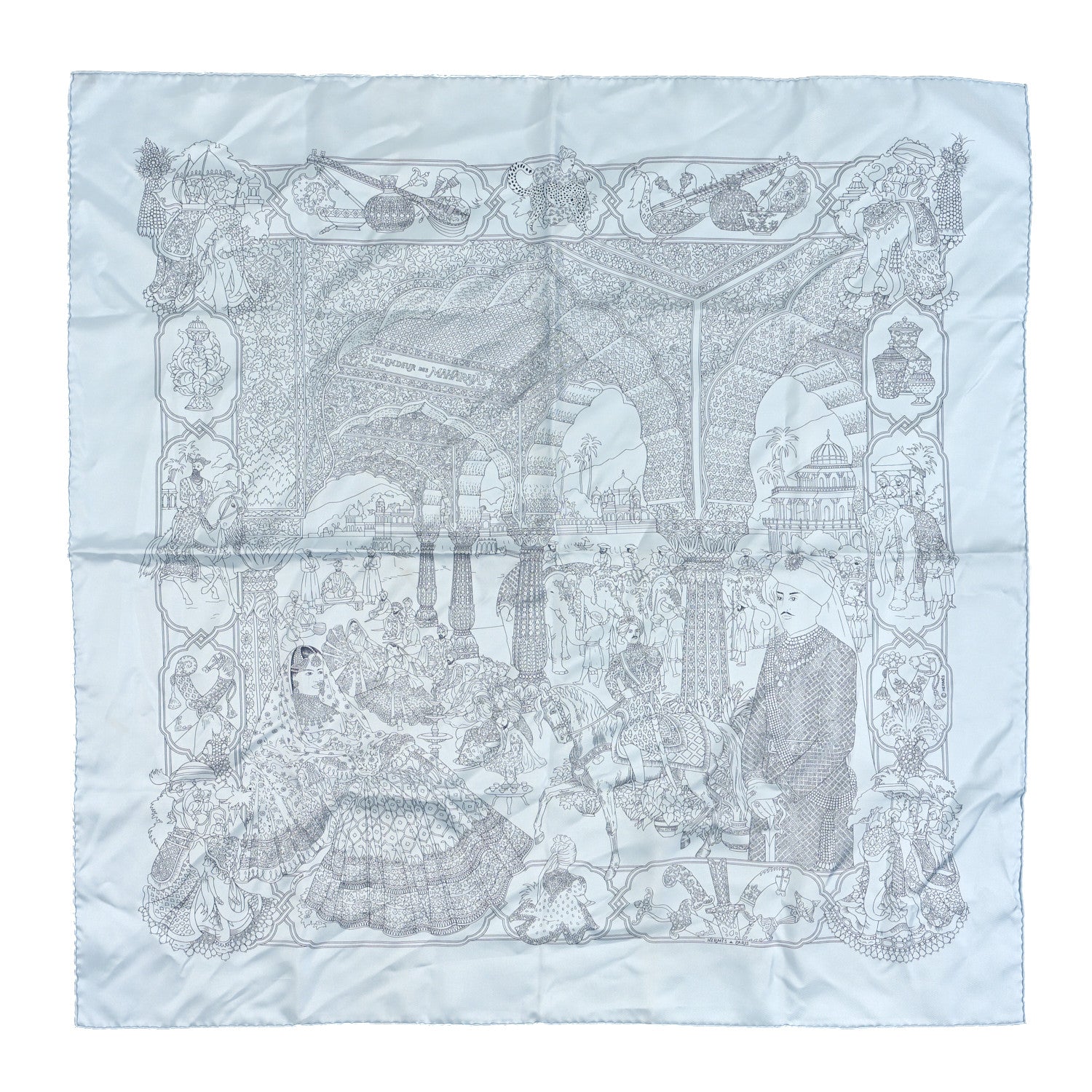 Hermes Silk Splendeur Des Maharajas Scarf 90 1 of 5