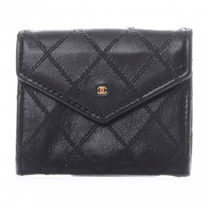Chanel Calfskin Diamond Stitched CC Card Holder Black 1 of 7