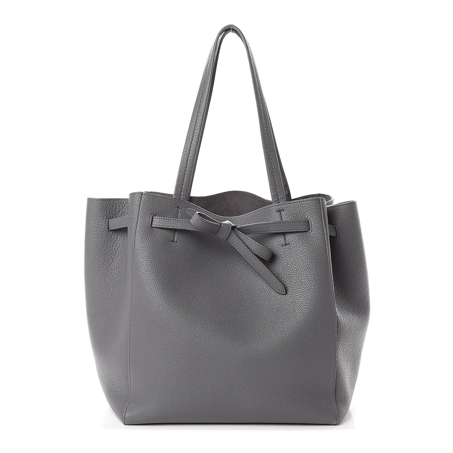 Soft Grained Calfskin Small Belt Cabas Phantom Grey