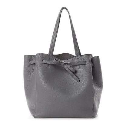Celine Soft Grained Calfskin Small Belt Cabas Phantom Grey 1 of 8