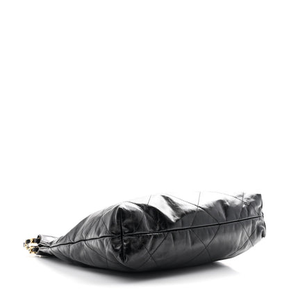 Chanel Glazed Calfskin  Quilted Small Chanel 22 Black 5 of 12