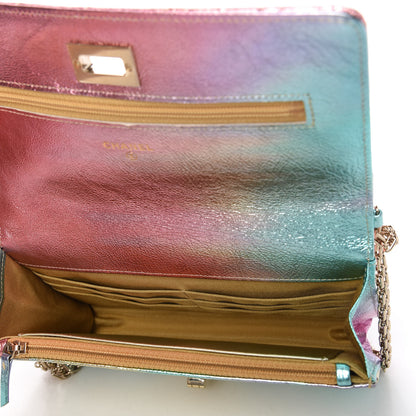 Chanel Metallic Goatskin Quilted 2.55 Reissue Wallet on Chain WOC Multicolor 5 of 11