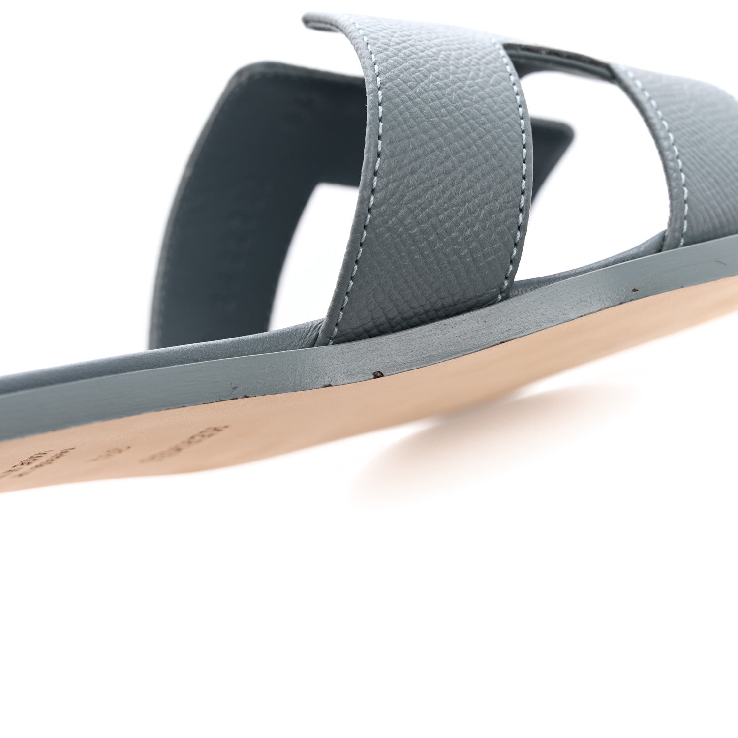 Hermes Epsom Oran Sandals 39.5 Gris Antarctique 12 of 14
