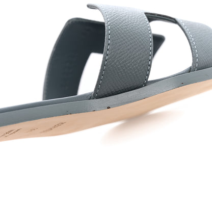Hermes Epsom Oran Sandals 39.5 Gris Antarctique 12 of 14