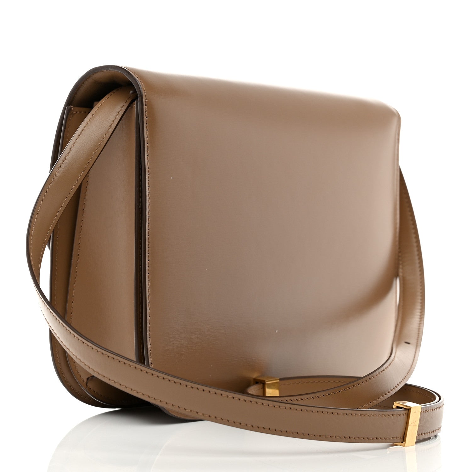 Celine Box Calfskin Medium Classic Box Flap Bag Taupe 3 of 10
