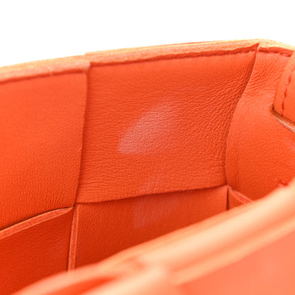 Bottega Veneta Lambskin Maxi Intrecciato Cassette Crossbody Bag Orange 11 of 12