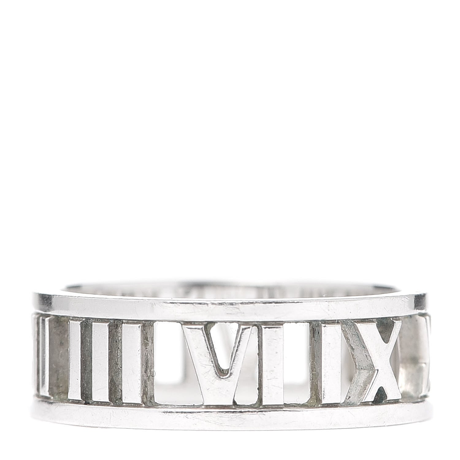 Tiffany Sterling Silver Wide Atlas Open Ring 55 7.25 1 of 4