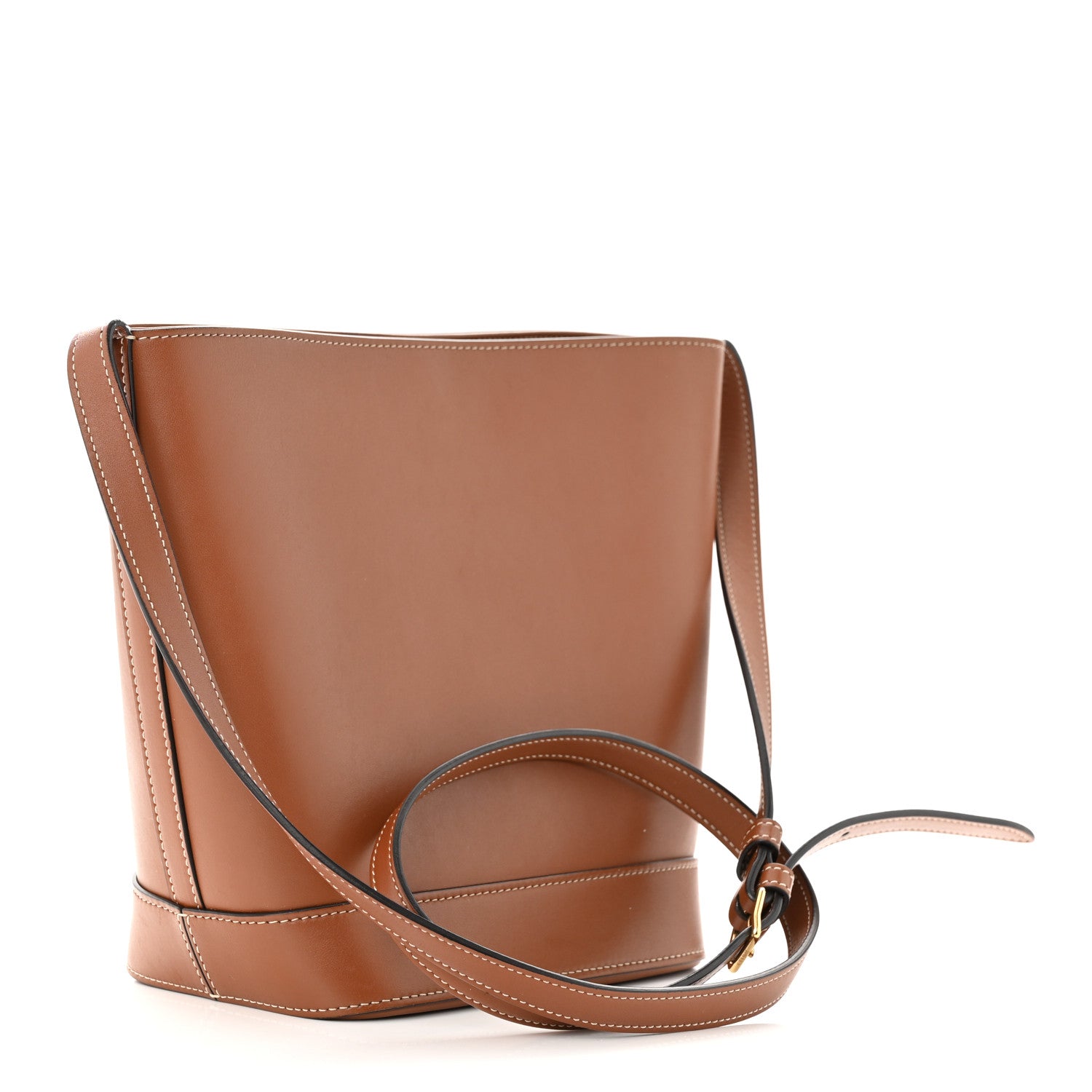 Celine Smooth Calfskin Small Cuir Triomphe Bucket Bag Tan 4 of 13