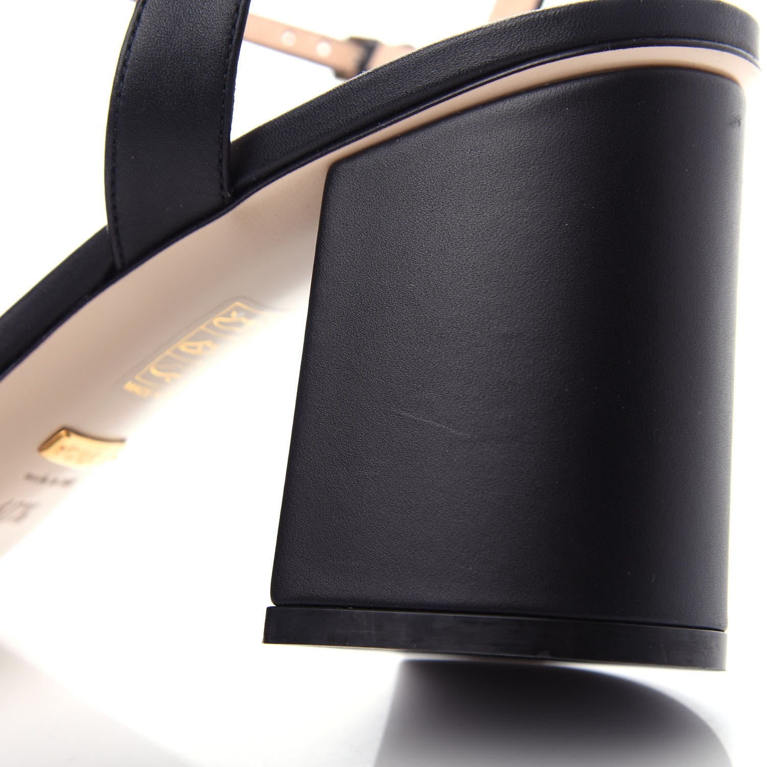 Gucci Lifford Calfskin GG Marmont Ankle Wrap 75mm Sandals 40.5 Black 11 of 11