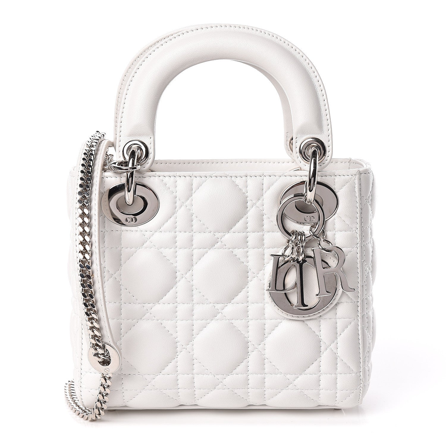 Christian Dior Lambskin Cannage Mini Lady Dior White 1 of 10