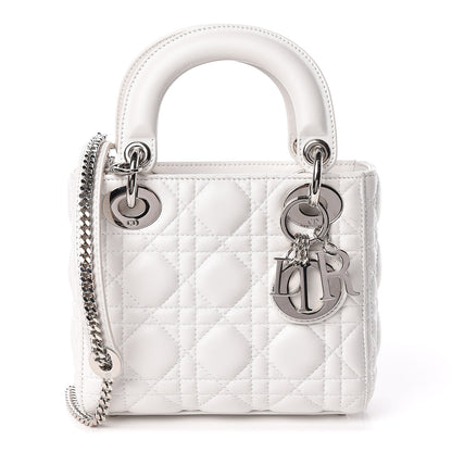 Christian Dior Lambskin Cannage Mini Lady Dior White 1 of 10