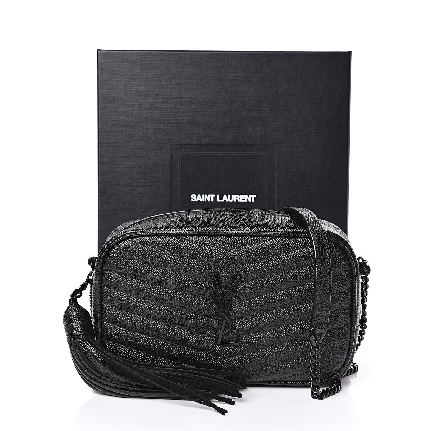 Grain De Poudre Matelasse Monogram Mini Lou Camera Bag Black
