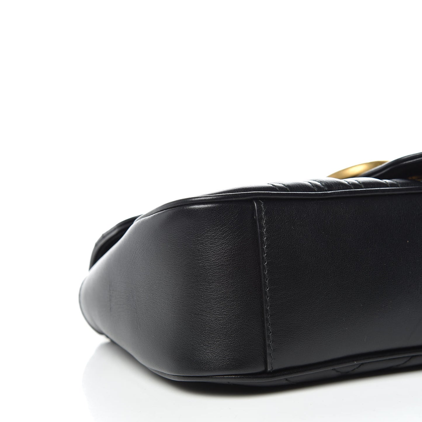 Calfskin Matelasse Small GG Marmont Shoulder Bag Black