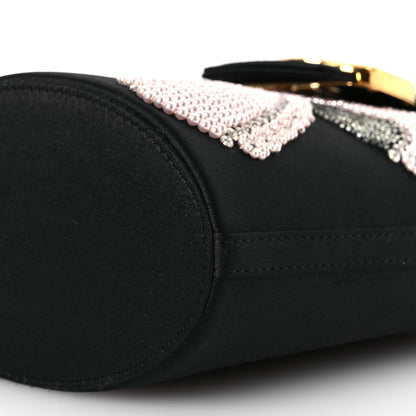 Lanvin Satin Sequin Small Swan Bucket Bag  Black 9 of 14