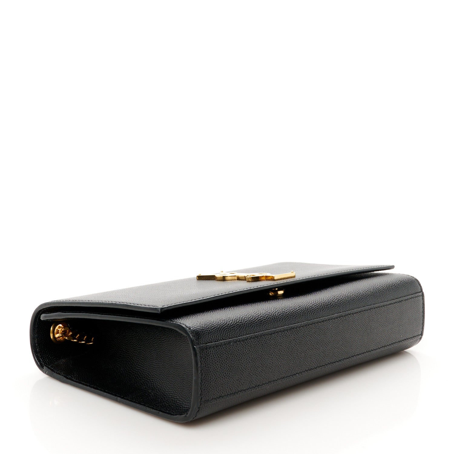Saint Laurent Grain De Poudre Medium Classic Monogram Kate Satchel Black 4 of 11