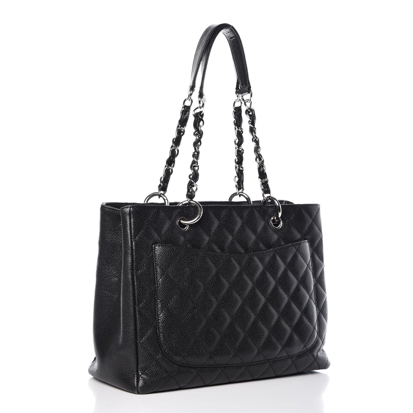 Caviar Quilted Grand Shopping Tote GST Black
